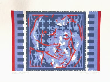 Vintage Michael Tidmus "Feel Up" Lithograph