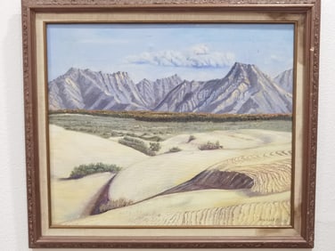 Landscape Oil Painting on Canvas, Signed Richard B