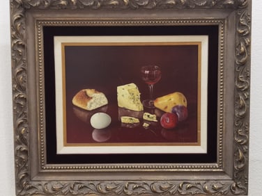 Vintage Still Life Oil Painting by C. Wahlbeck