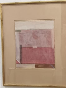 Anonymous Pink Colorblock Oil Painting