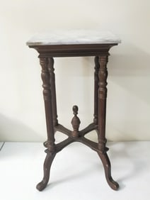 Vintage French Style Marble Top Side Table