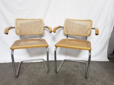 Pr. of Marcel Breuer Cesca Cane Cantilever Arm Cha