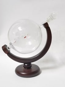 Vintage Etched Globe Decanter