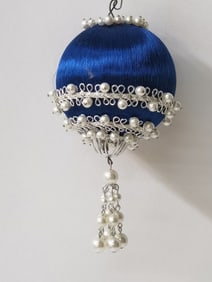 Vintage Hand Made Push Pin Beaded Ornament