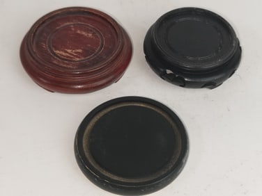 (3) Chinese Wood Carved Stands