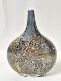 Vintage Isle of Wight England Glitter Crackle Irid