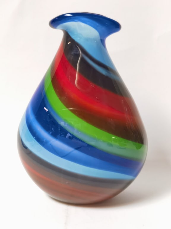 Vintage Murano Italy Multicolor Art Glass Vase (1 of 5)