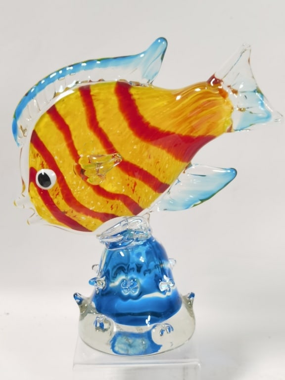 Large Vintage Murano Italy Art Glass Fish (1 of 5)
