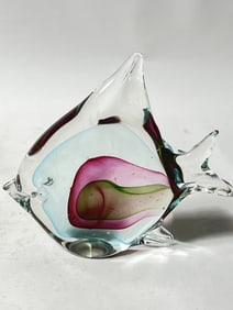 Large Vintage Murano Italy Art Glass Fish