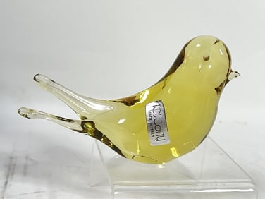 Vintage Toscany Italy Tea Glass Bird