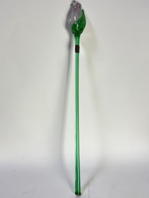 Large Vintage Mikasa Art Glass Purple Flower