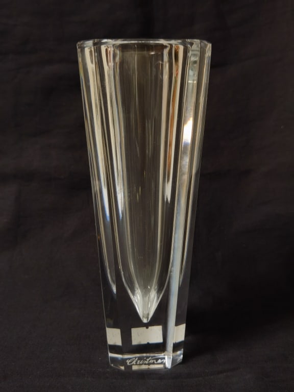 Vintage Waterford Crystal Vase, Engraved: Vintage Waterford Crystal Vase, Engraved, 8.25in by 4in