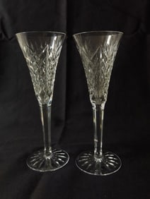 (2) Waterford Crystal Kilbarry Champagne Flutes