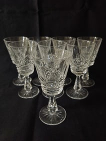 (8) Waterford Crystal Kenmare Wine Glasses
