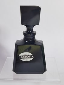 Vintage Oneida Black Lead Crystal Perfume Bottle
