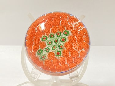 Murano Style Millefiori Glass Paperweight