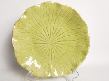 1998 Laurie Gates Porcelain Lotus Leaf Plate