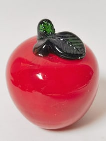Art Glass Red Apple