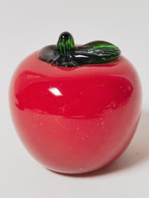 Art Glass Red Apple
