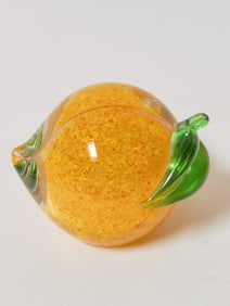 Art Glass Yellow Peach