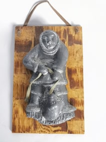 Vintage Al Wolf Canadian Inuit Hunting Seal Sculpt