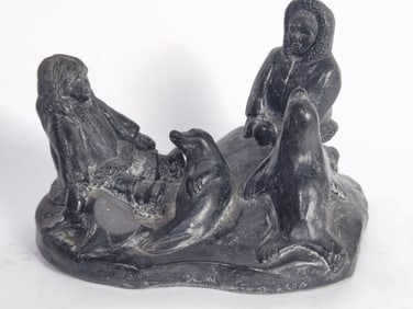 Vintage Jolin Canada Hand Crafted Eskimo Carving