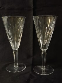 (2) Waterford Crystal Sheila Champagne Flutes