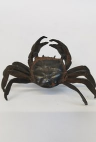 Vintage Japanese Bronze Crab Sculpture