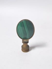 Malachite Brass Lamp Finial