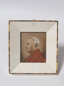 Vintage Avorio DM Hand Painted Cardinal Portrait