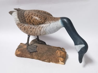 Vintage Marked Wood Canadian Goose Duck Decoy
