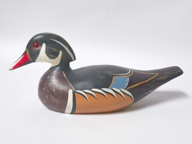 Vintage Ducks Unlimited Wood Carved Duck Decoy