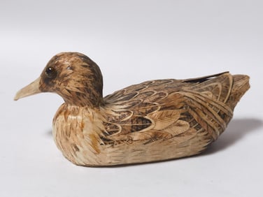 Vintage Corn Husk Duck Decoy