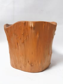 Vintage Burlwood Carved Vase