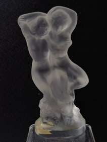 Lalique France Frosted Crystal Nude Female Figurin