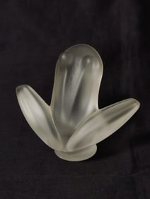 Vintage Sevres Cristal France Frosted Crystal Frog