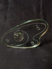 Vintage Signed Glass Art