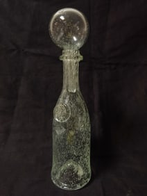Vintage Bubble Glass Whiskey Decanter