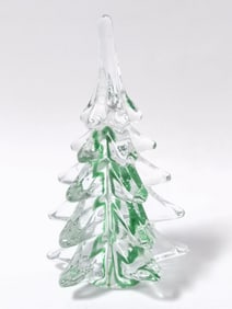 Vintage Clear/Green Crystal Christmas Tree