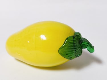 Vintage Murano Italy Yellow Art Glass Lemon