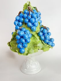 Vintage Italian Porcelain Grapes Centerpiece