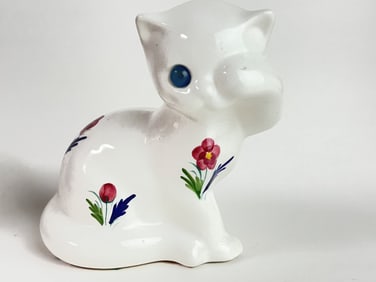 Vintage Elpa Alcobaca Porcelain Cat Figurine
