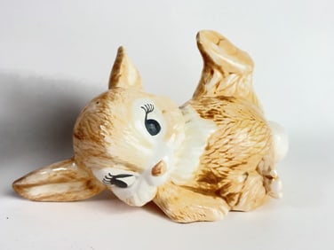 Vintage Signed Marji Porcelain Bunny Figurine