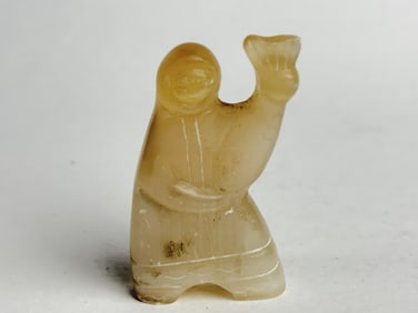 Vintage Miniature Inuit Eskimo Soapstone Figurine