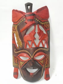 Vintage African Wood Carved Mask