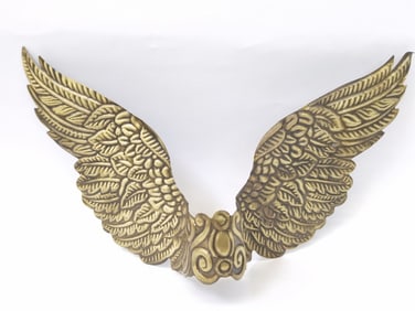 Vintage Brass Wings Wall Decor