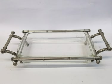 Vintage Pyrex Bamboo Style Clear Casserole Dish