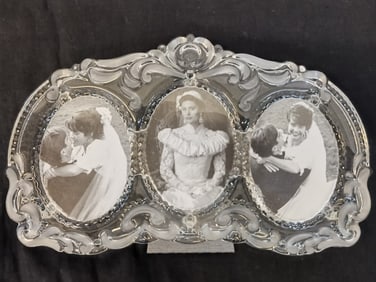 Frosted Glass Three-Photo Frame