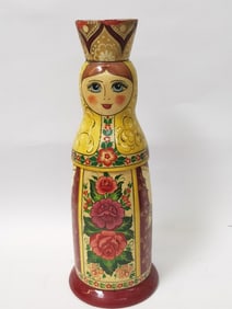 1998 Vintage Russian Hand Painted Doll Decanter Ho