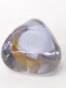 Vintage Caithness Scotland Art Glass Heart Paperwe